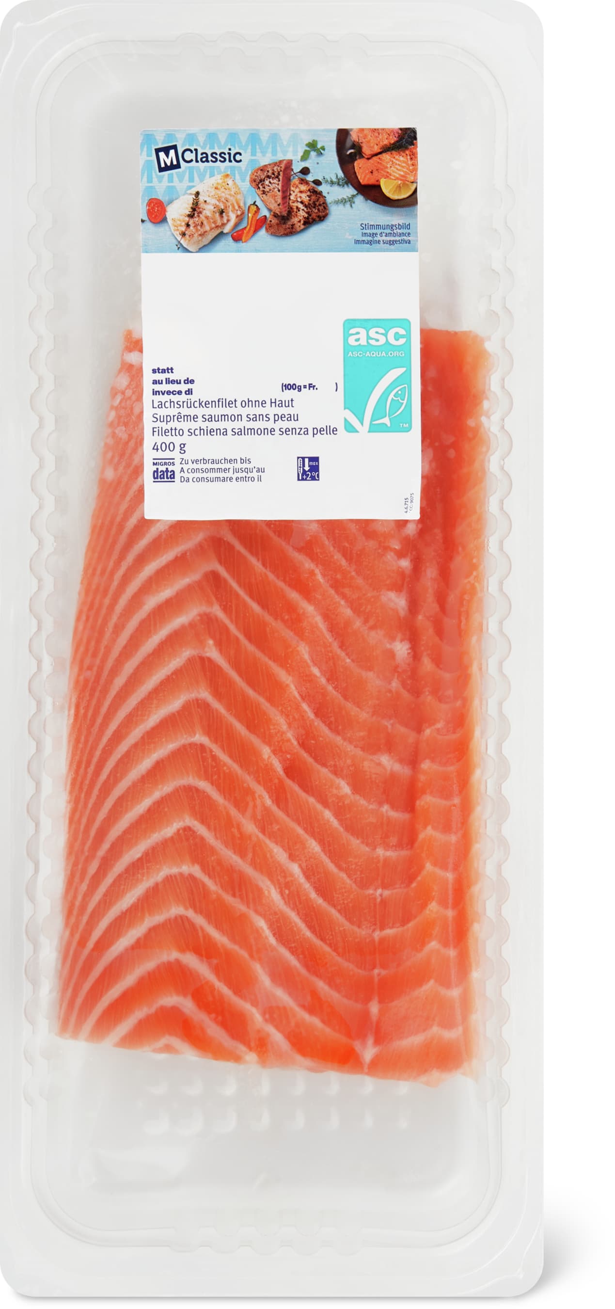 Salmon loin fillet skinless